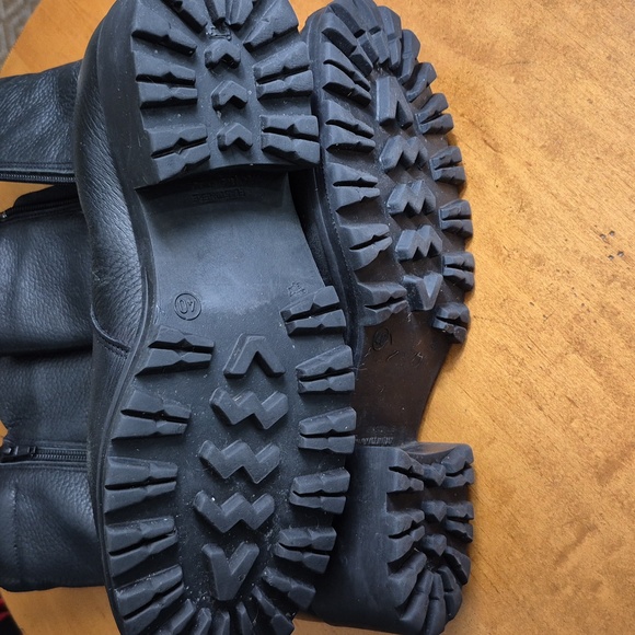 Santana Canada Black Leather Combat Moto Boots. Size EU 40/ US 9-9.5 - Picture 4 of 8